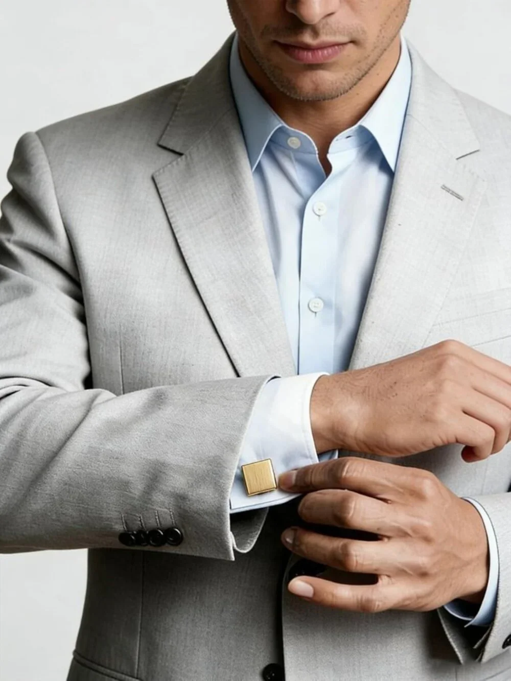 Elegant Gold Cufflinks Set of 4 with Mother of Pearl - Perfect for Weddings